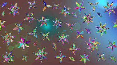 Çiçek. Raster illüstrasyonu. Kahverengi renklerde. Taslak dekoratif arka plan, çiçek mandala.