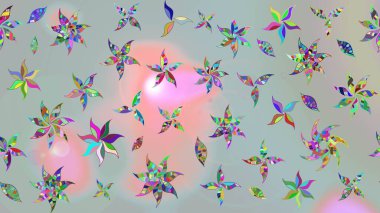 Raster illüstrasyonu. Gri renklerde. Çiçek. Taslak dekoratif arka plan, çiçek mandala.