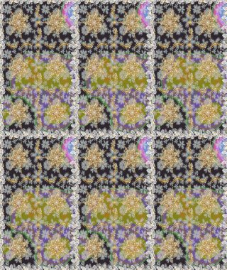 Raster illüstrasyonu. Gri renkli ve altın elementli klasik eskiz deseni.