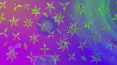 Tekstil için figür. Yapraklı çizim şekli. Davetiye ve kartpostal tasarımı için dekoratif çiçek unsurları. Şirin, zarif çiçekler Raster illüstrasyonu. Poster veya kapak için arkaplan.