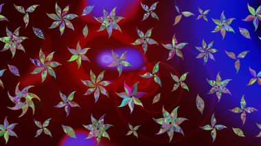 Renkli Bahar Teması eskiz kalıbı. Çiçek desenli eskiz, yaz çiçekleri. Kahverengi renkli çiçekler. Düz Çiçek Elementleri Tasarımı.