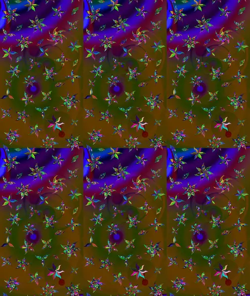 Tekstil veya kitap kapakları, imalat, duvar kağıtları, baskı, hediye paketi ve yapıştırma kitabı için çiçek eskizi geçmişi. Raster illüstrasyonu. Küçük ölçekli çiçeklerdeki basit sevimli desen.