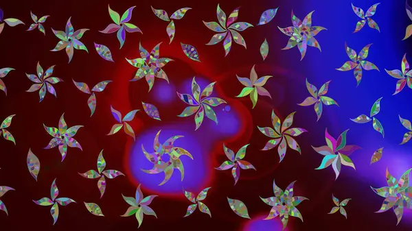 Asya tekstil tarzında. Kahverengi renkli çiçekler. Düz Çiçek Elementleri Tasarımı. Çiçek desenli çizim. Renkli Bahar Teması eskiz kalıbı. Raster illüstrasyonu.