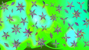 El yapımı çiçek ve bitki koleksiyonu. Raster illüstrasyonu. Raster illüstrasyonu. Eskiz stili yeşil renkler. Şirin karalamalı çiçek deseni çiz..