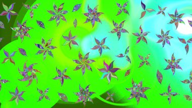 Raster illüstrasyonu. Çiçek arkaplan. Çiçek duvar kâğıdı. Yeşil renkli şirin tekstil. Renkli çizim deseni.