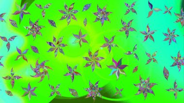 Raster deseni. Yeşil el çizimi desen. Karalama çiçekleri çizim kalıbı. Sanat, çiçek tarzına ilham verir ve arka plan bırakır.