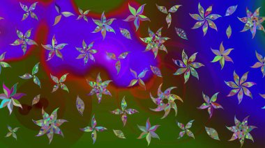 Anti-stres için soyut örnek sayfası. Yeşil renklerde. Raster illüstrasyonu.