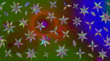 Suluboya çizim kalıbı. Raster illüstrasyonu. Eski model. Dekorasyon ve tasarım için güzel bir desen. Moda baskısı. Çiçeğin suluboya çizimlerinin zarif deseni.