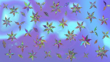 Renkli Bahar Teması eskiz kalıbı. Düz Çiçek Elementleri Tasarımı. Çocuk stili. Çiçekli çizim raster arkaplanı.