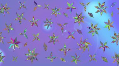 Çiçekli, yapraklı, çiçek desenli eskiz. Raster illüstrasyonu. El çizimi.