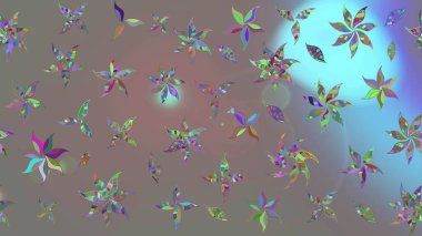 Çiçekler suluboya eskiz deseni. Raster Stili kumaş deseni.