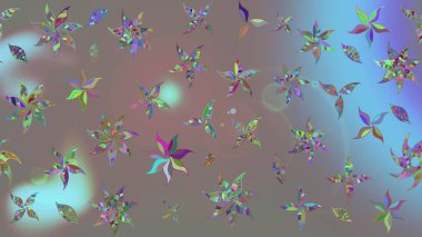 Tekstil için suluboya eskiz deseni. El çizimi çiçek çizimi deseni (fayans). Şirin çiçekli, desenli, gri renkli çizim deseni.