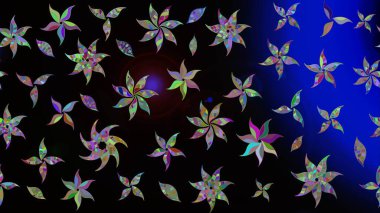 Suluboya, elle çizilmiş. Eskiz arkaplan modeli. Raster - stok. Vadinin çiçekleri siyah renklerde.