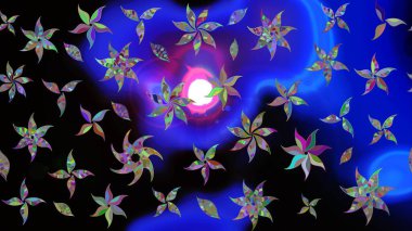 Siyah renkli çiçekler. Çiçek desenli eskiz, darbeler, sıçramalar, yaz çiçekleri. Raster illüstrasyonu.