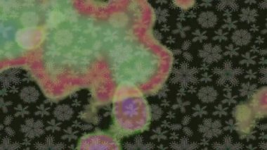 Renkli unsurlarla hareketli arka plan görüntüleri. Çiçekler. Eski model. Bayrak tarzı. Video kaydı. Şablon. Döngü. Kusursuz..