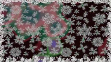 Renkli unsurlarla hareketli arka plan görüntüleri. Çiçekler. Eski model. Bayrak tarzı. Video kaydı. Şablon. Döngü. Kusursuz..