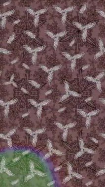 Renkli unsurlarla hareketli arka plan görüntüleri. Çiçekler. Eski model. Bayrak tarzı. Video kaydı. Şablon. Döngü. Kusursuz..