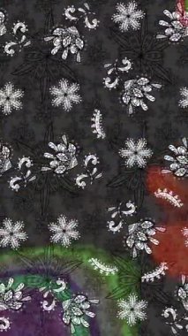 Renkli unsurlarla hareketli arka plan görüntüleri. Çiçekler. Eski model. Bayrak tarzı. Video kaydı. Şablon. Döngü. Kusursuz..