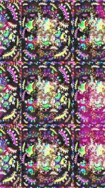 Renkli unsurlarla hareketli arka plan görüntüleri. Çiçekler. Eski model. Bayrak tarzı. Video kaydı. Şablon. Döngü. Kusursuz..