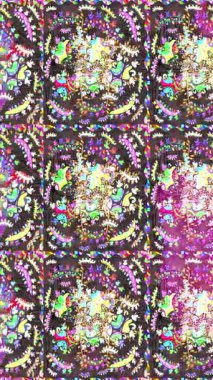 Renkli unsurlarla hareketli arka plan görüntüleri. Çiçekler. Eski model. Bayrak tarzı. Video kaydı. Şablon. Döngü. Kusursuz..