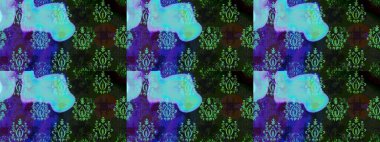 Renkli Bahar Teması eskiz kalıbı. Mavi renkli çiçekler. Düz Çiçek Elementleri Tasarımı. Raster illüstrasyonunda çiçek deseni çizimi.