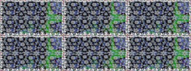 Çiçekli, suluboya desenli kusursuz çiçek deseni. Gri renkli çiçekler. Renkli Bahar Temalı Kusursuz Arkaplan. Düz Çiçek Elementleri Tasarımı. Raster illüstrasyonu.