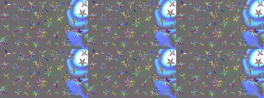 Çiçek arkaplan. Renkli çizim kalıbı. Gri renkli şirin tekstil tarzında. Raster illüstrasyonu. Çiçek duvar kağıdı.