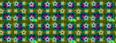 Yeşil, mavi ve nötr renkler ve kar taneleri. Renkli arka planda izole tatlı kar taneleri. Raster illüstrasyonu.