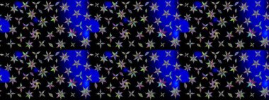 Modern gelişim, siyah raster arka plan duvar kâğıdı illüstrasyonu, klasik çizgi çizgisi, desenli desenli çiçekler, çiçekli süsler. Çiçekli el çizimi çizimi deseni.