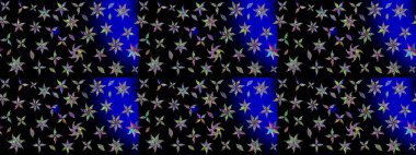 Raster illüstrasyonu. Güzel kumaş deseni. Hoş bir çiçek geçmişi var. Küçük çiçekte çizim deseni.