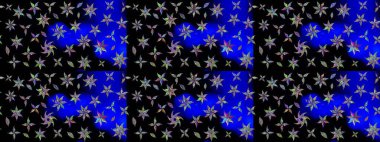 Renkli Yaz Temalı eskiz kalıbı. Siyah renkli çiçekler. Düz Çiçek Elementleri Tasarımı. Çiçekli retro deseni çiz.