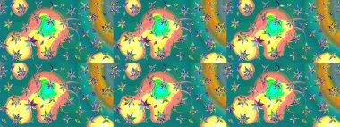 Nazik, narin çiçek arkaplanı. Çiçekli karalama şeklinde Raster çiçek deseni. Mavi renkte çiçekler.