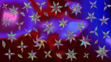 Kahverengi renkli çiçekler. Yumuşak, bahar çiçekli arka plan. Raster çiçek desenli ve çiçekli..