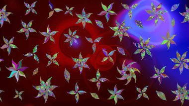 Kahverengi renkli çiçekler. Çiçekli eskiz çizimi. Renkli Yaz Temalı eskiz kalıbı. Düz Çiçek Elementleri Tasarımı.