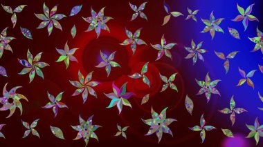 Kahverengi renkli çiçekler. El çizimi. Suluboya çizimi. Çiçekli çizim deseni.