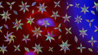 Kahverengi renkli çiçekler. Yumuşak, bahar çiçekli arka plan. Raster çiçek desenli ve çiçekli..