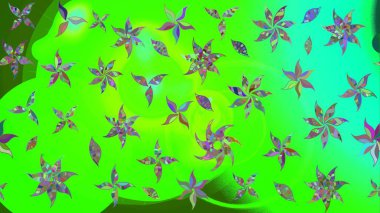 Küçük çiçekteki sevimli çiçek deseni. Raster illüstrasyonu. Çizim.