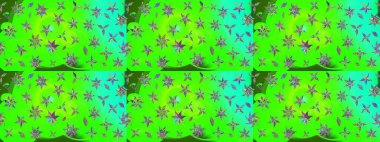 Küçük çiçekteki sevimli çiçek deseni. Yumuşak, yeşil renkli yaz çiçekleri. Raster illüstrasyonu. Raster deseni.
