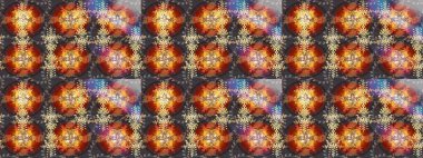 Kış kar tanesi. Kar Tanesi Simgesi. Kar Tanesi Raster illüstrasyonu. Kahverengi, gri ve turuncu renklerde izole edilmiş..