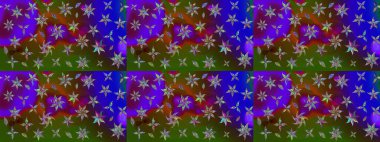 Küçük renkli çiçekler. Moda baskıları için zarif bir şablon. Motley illüstrasyonu. Çiçekli bahar çiçekleri. Küçük çiçekte şirin desenler.