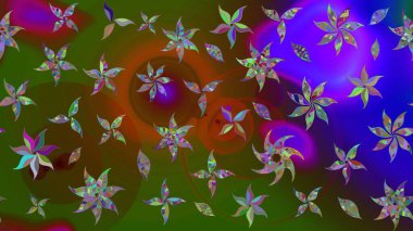 Tatil havası. Raster güzel bir çiçek deseni çizmiş. Nazik romantik baskı. Bahar mevsimi.