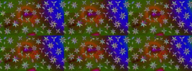 Renkli Bahar Teması eskiz kalıbı. Güzel çiçek deseni. Düz Çiçek Elementleri Tasarımı. Yeşil renkte çiçekler.