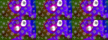 Yumuşak, yaz çiçekleri menekşe renklerinde. Raster illüstrasyonu. Raster çiçek desenli ve çiçekli..