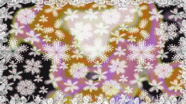 Kusursuz çiçek deseni. Renkli Bahar Temalı Kusursuz Arkaplan. Güzel kumaş deseni. Raster illüstrasyonu. Düz Çiçek Elementleri Tasarımı. Asya tekstil tarzında.