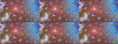 Kahverengi renklerde bahar çiçekleri. Raster çiçekleri klasik tarzda çizilmiş. Raster illüstrasyonu. Çiçekli yumuşak çizim deseni.