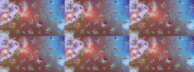 Kahverengi renklerde bahar çiçekleri. Yaprak ve çiçeklerin suluboya resimleri, kahverengi renklerdeki çizimler. Raster illüstrasyonu.