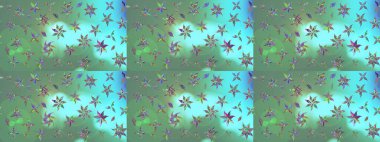 Soyut etnik raster çizim kalıbı. Arkaplan dokusu, duvar kağıdı, yeşil renkli çiçek teması. Kabile sanatı boho baskısı, klasik çiçek arkaplanı.