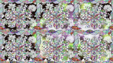 Çiçeksiz desenli arka plan. Gömlek baskısı için çiçek boyası. Tarafsız renklerde çiçekler.