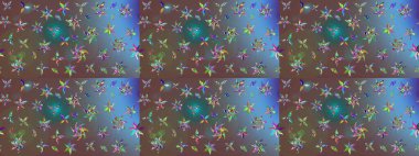 Kahverengi renkli çiçek desenli eskiz, el yapımı papatyalar, papatyalar. Tekrar eden çiçek arkaplanı, zarif kahverengi çiçek duvar kağıdı..