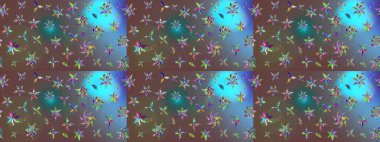 Bahar çiçekleriyle güzel bir çiçek deseni çizmişsin. Raster illüstrasyonu. Güzel kumaş deseni.